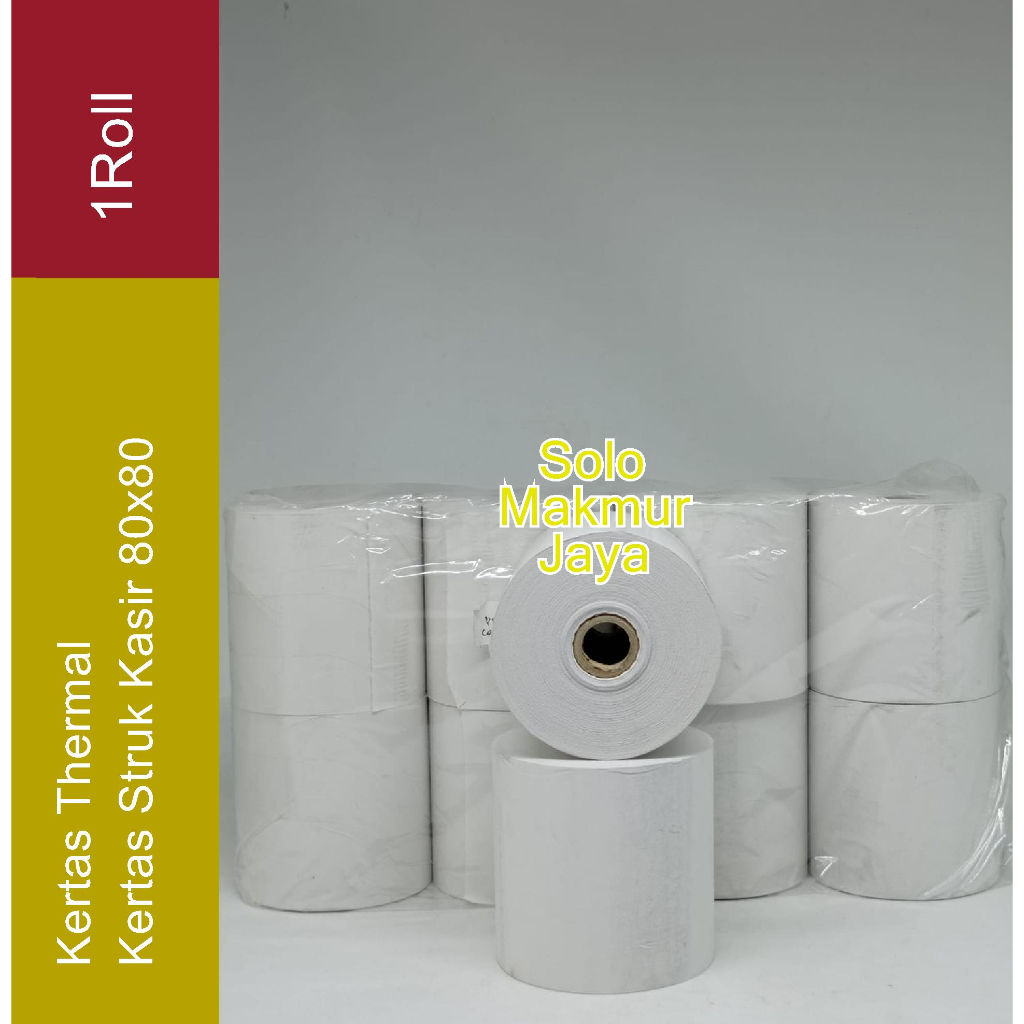

Kertas Thermal Kertas Struk Kasir 80 x 80 mm Printech 1 Roll Paper Roll