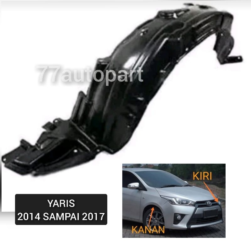 list spakbor atas ban depan yaris 2014 sampai 2017 harga sudah sepasang