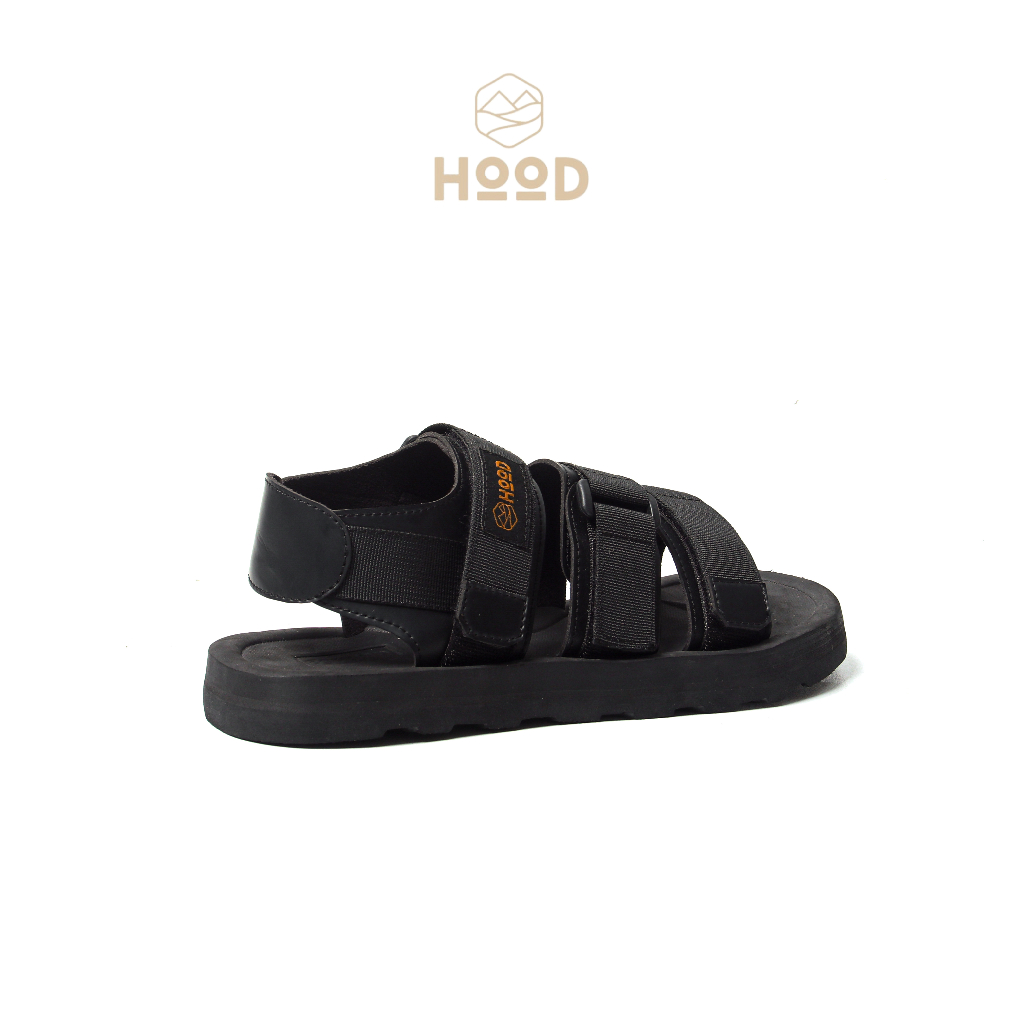 HOOD Footwear Sandal Gunung Dewasa Outdoor Hiking Pria Wanita Full Black