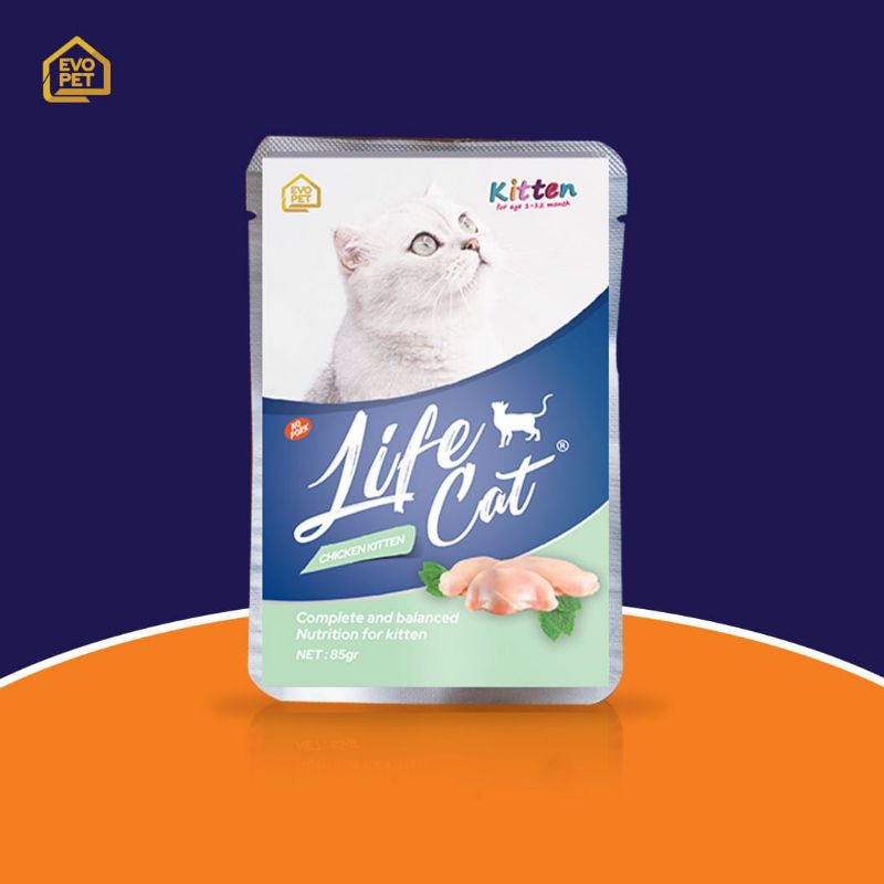 Life cat pouch kitten paket 1dus(24×85gr) | makanan basah sachet life cat weetfood