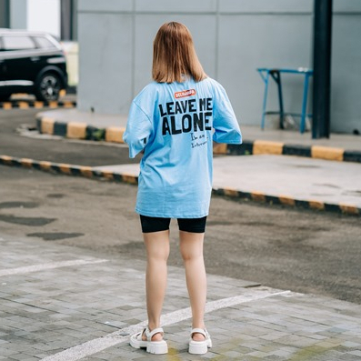 Deliwafa  -  [Deliwafa]Oversize Unisex T-Shirt Leave Me Alone