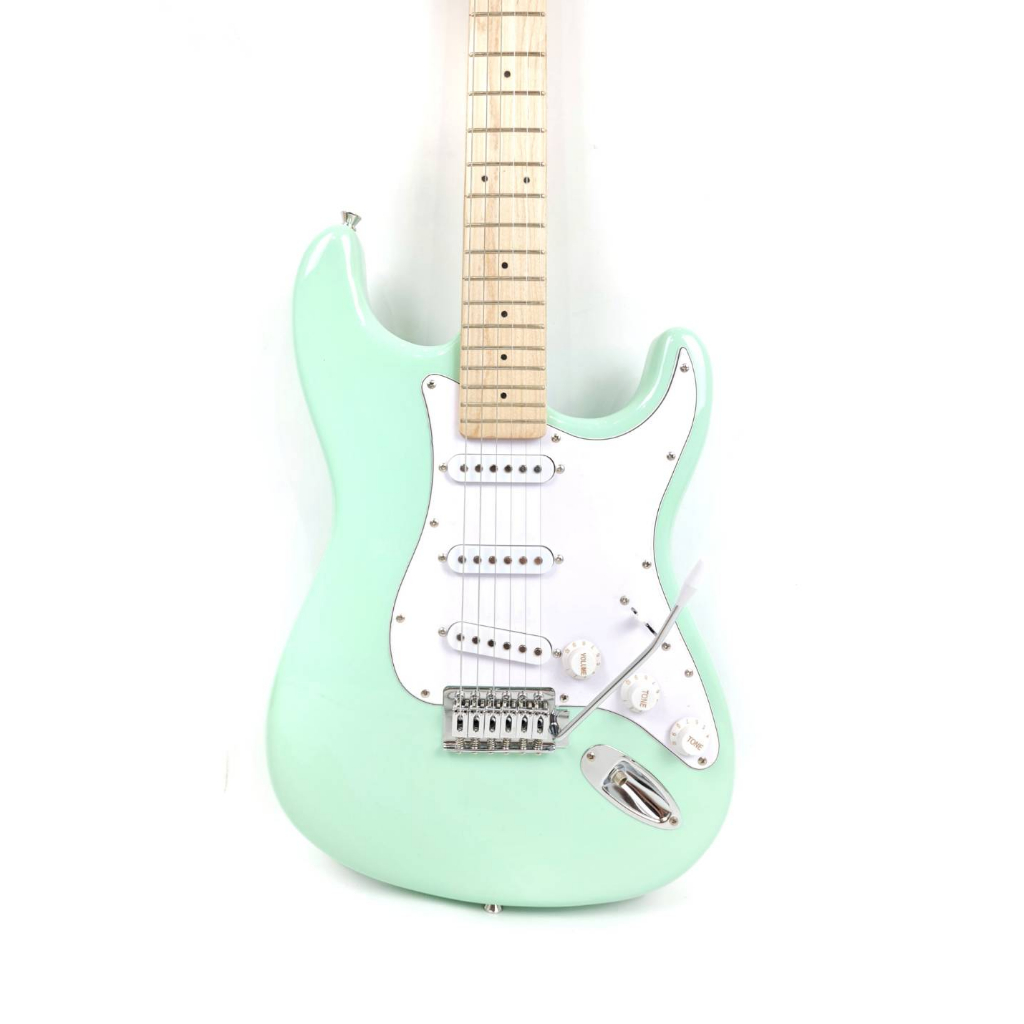 Gitar Elektrik Merk Fender Model Stratocaster Warna Pastel Green Bonus Tas dan Kabel Jack Listrik Strato Caster Murah Jakarta