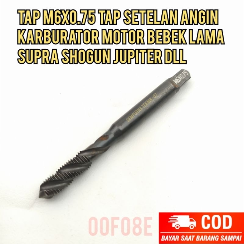 Tap M6x0.75 Tap Setelan Angin Karburator Motor Bebek Lama Supra Shogun Jupiter dll

