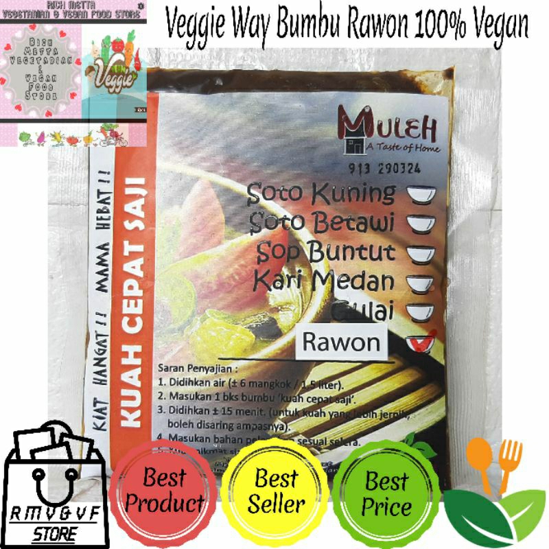 

Veggie Way Bumbu Rawon 160gr Vegetarian Vegan Bumbu Praktis & Nikmat