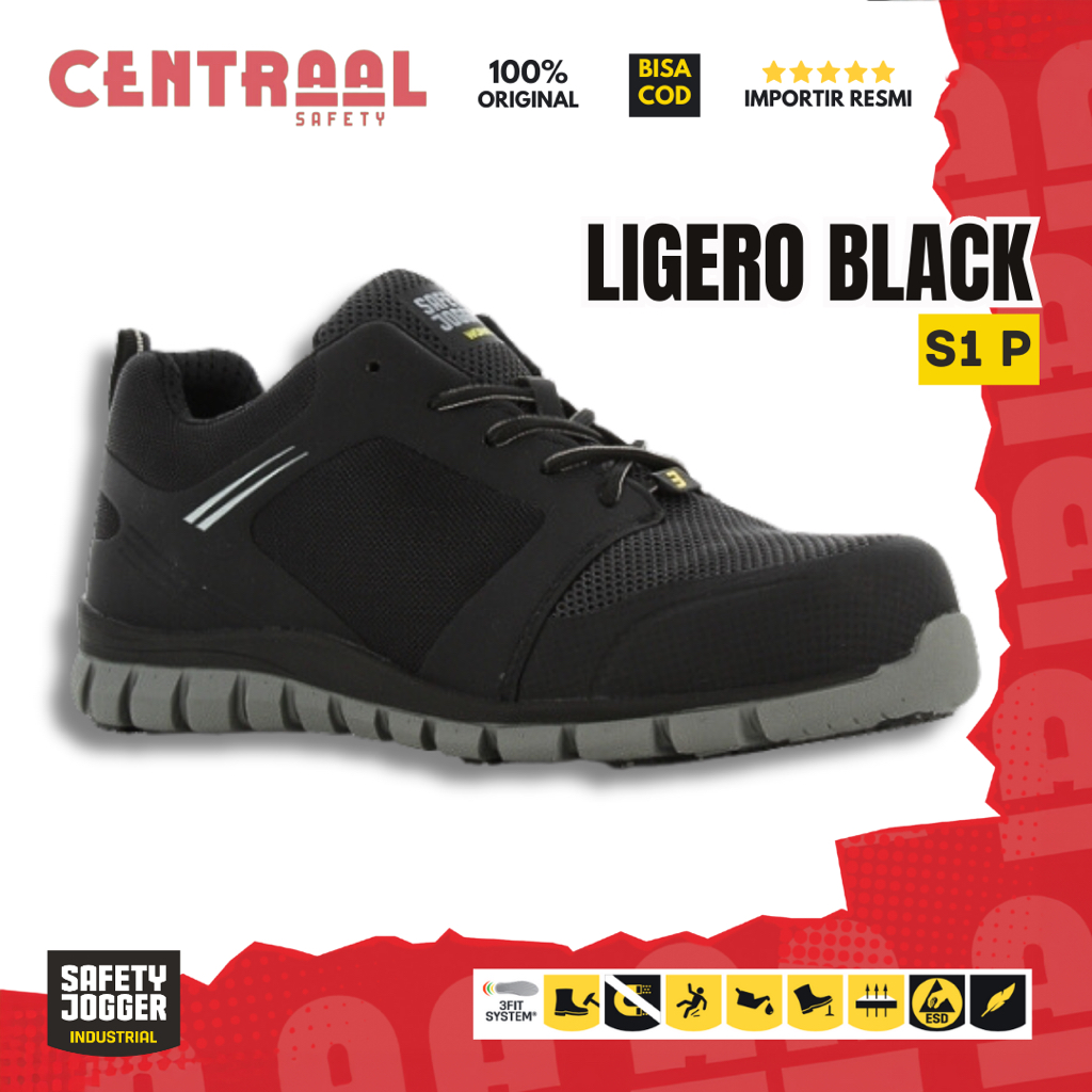 Sepatu Safety Jogger Ligero Black