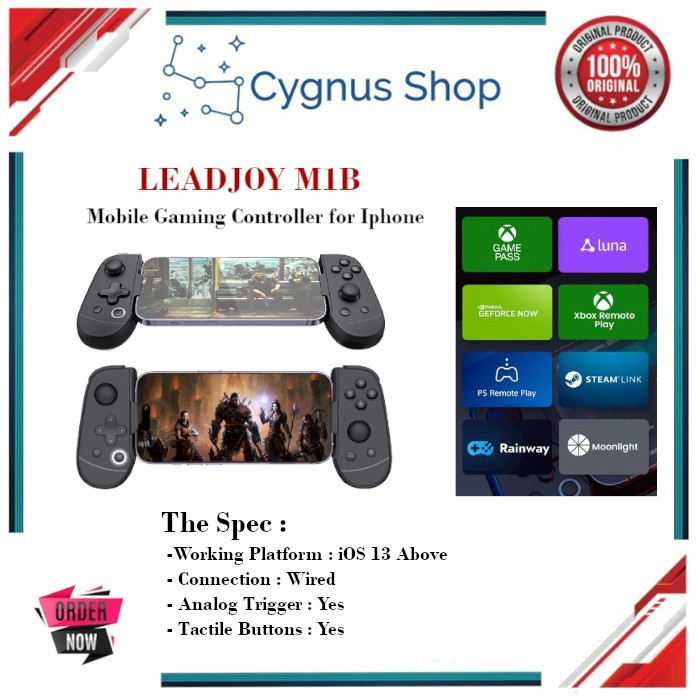 LEADJOY M1B Mobile Game Controller Stick Cloud Gaming Gamepad Joystick