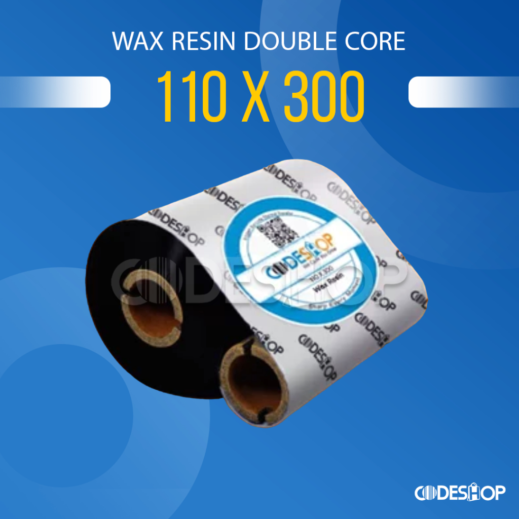 Ribbon Barcode CODESHOP 110 x 300 Wax Resin 110x300 m Double Core