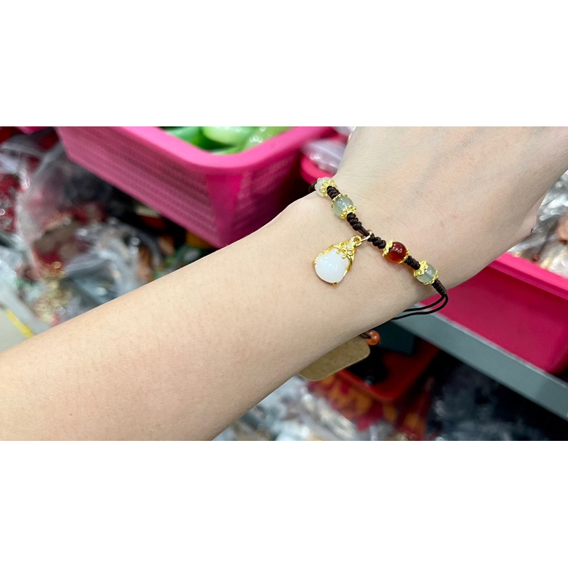 Fifi Fashion Gelang Tali Kristal Keberuntungan/Hoki Bisa Diatur/Adjust G0023
