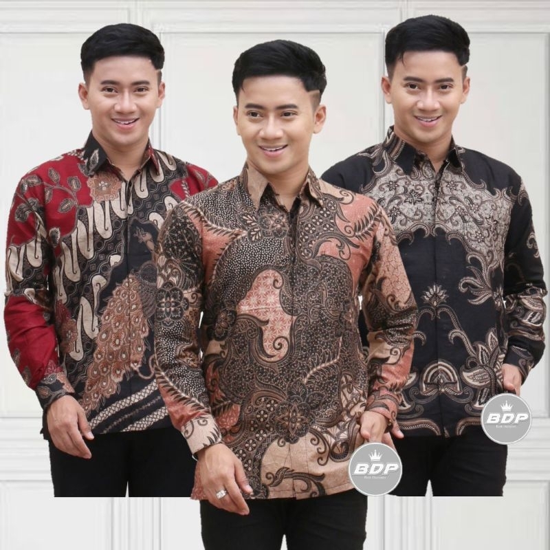 Kemeja Batik Pria Lengan Panjang Murah