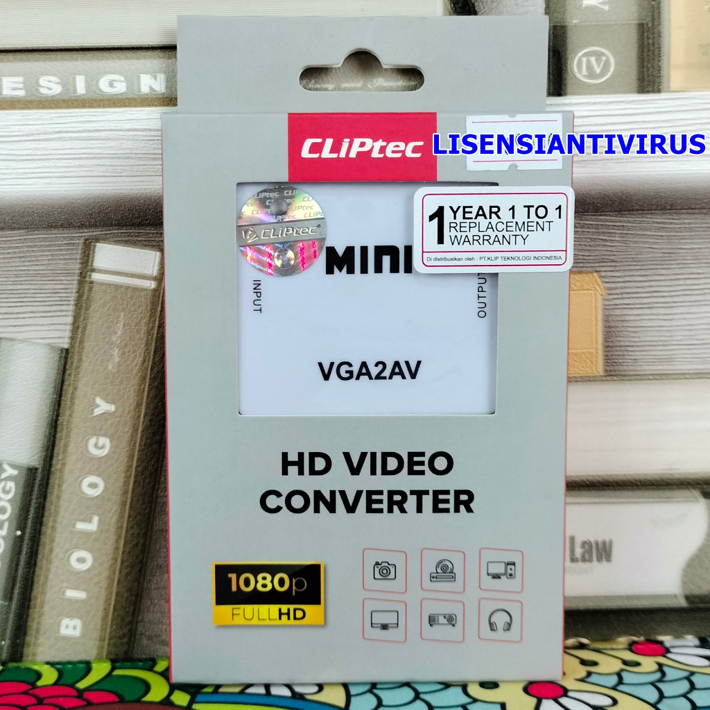 KONVERTER RCA TO VGA CONVERTER AV TO VGA BOX MINI RCA TO VGA AV2VGA