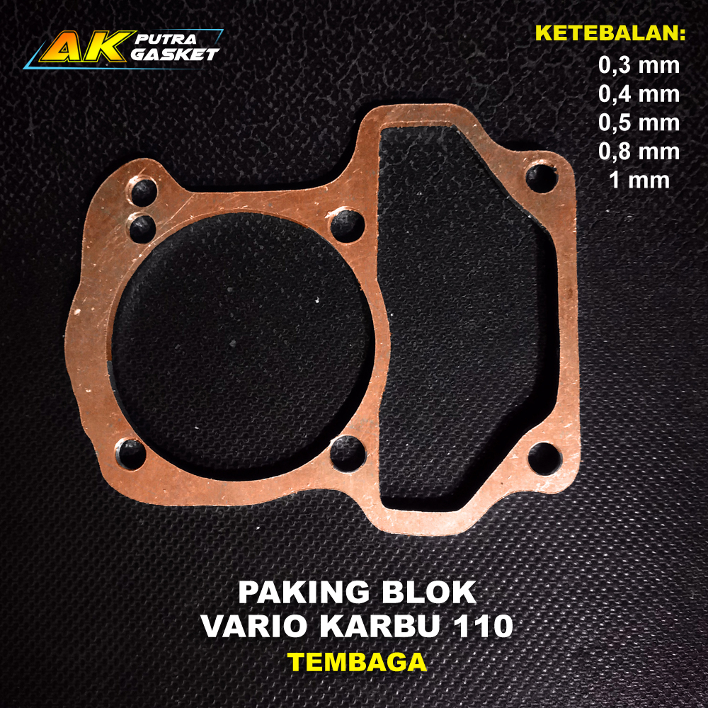 Paking Blok Vario Karbu 110 Tembaga / Packing Perpak Gasket Honda Vario