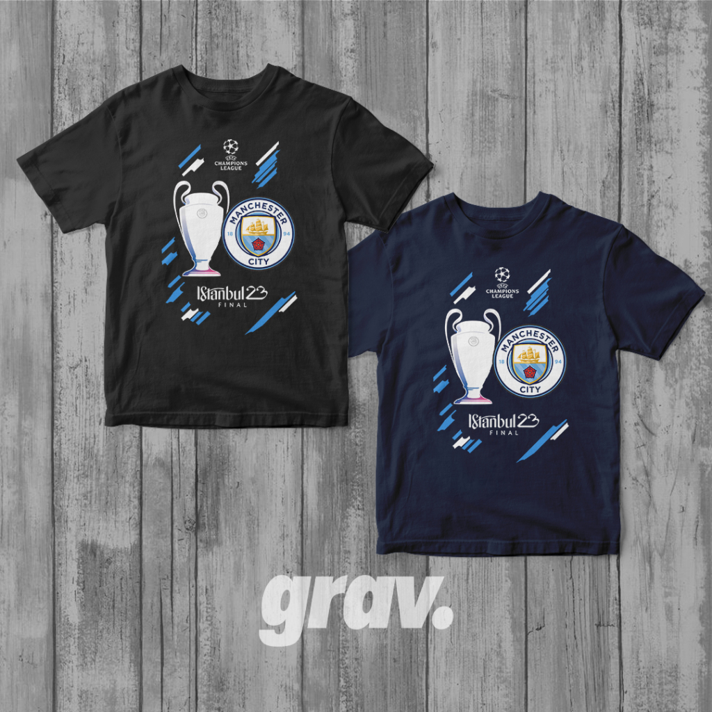 Kaos Champions Final Man City Istambul 2023 - Manchester City Combed 30s Premium