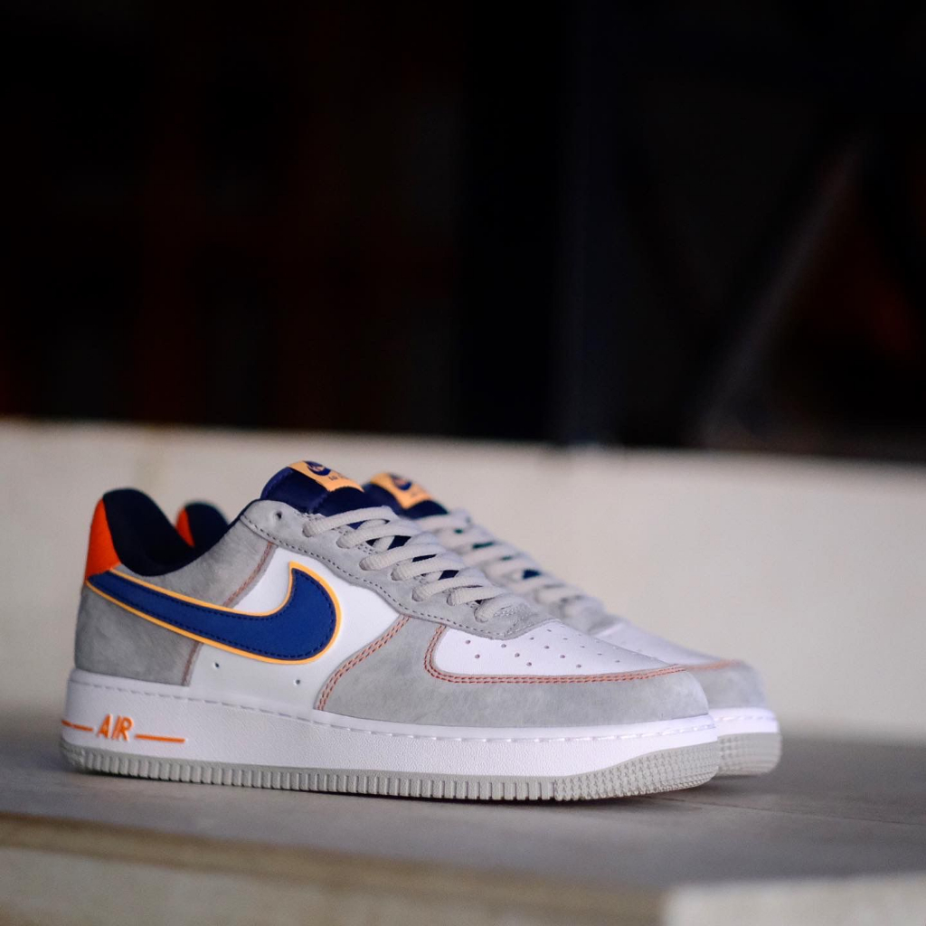 NEW IN!!! NIKE AIR FORCE 1 LOW WHITE GREY NAVY ORANGE