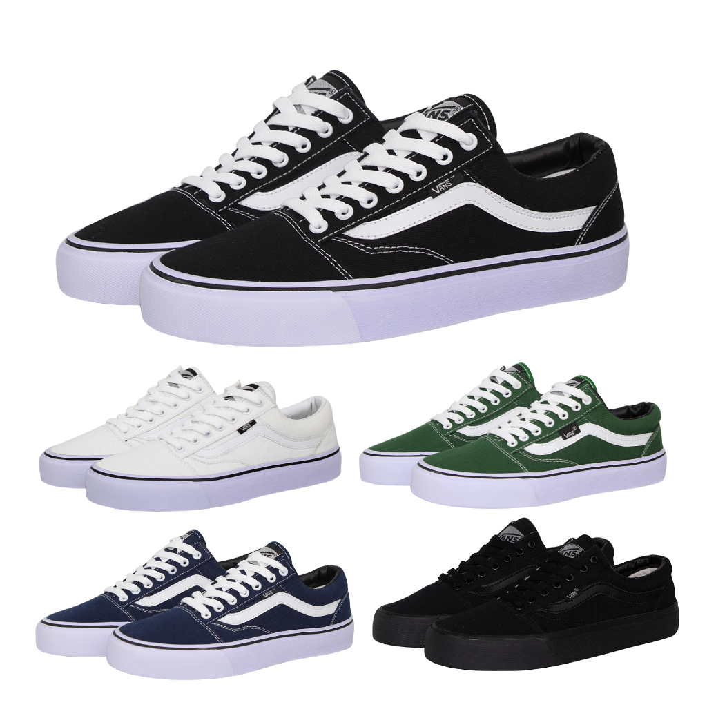 Sepatu Vans old school pria dewasa sneakers kanvas wanita sekolah gaya keren ringan