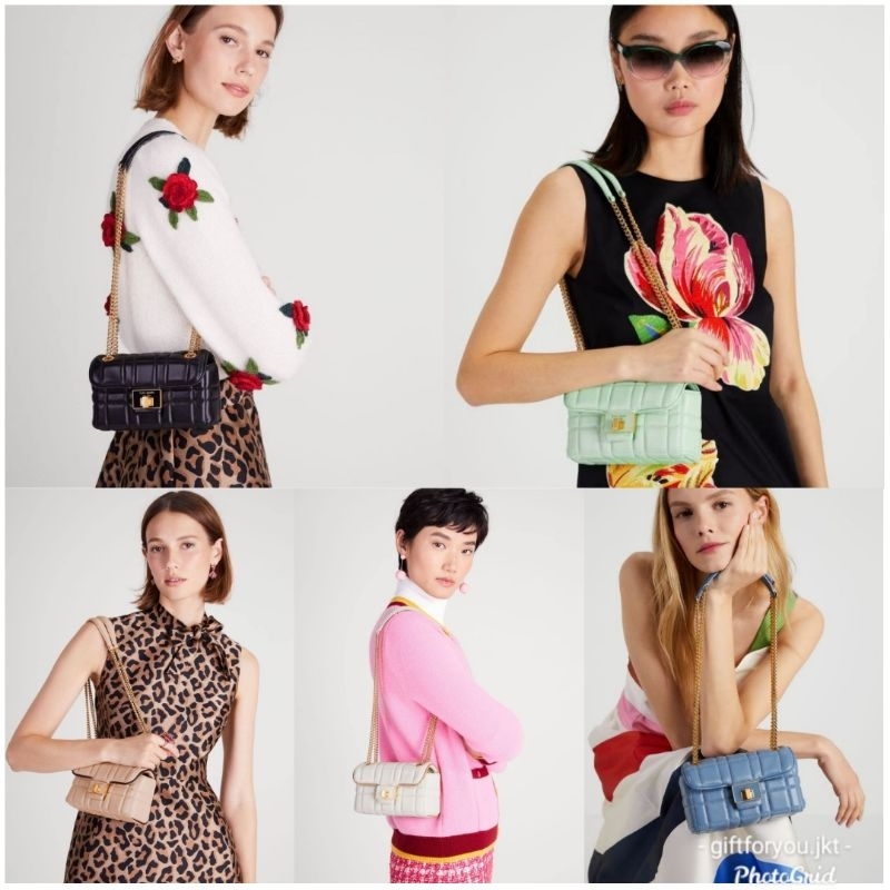 Tas Selempang Kate Spade Bag Evelyn Flap Chain Wallet Crossbody Bahu Perempuan Cewek Woman Wanita Fa