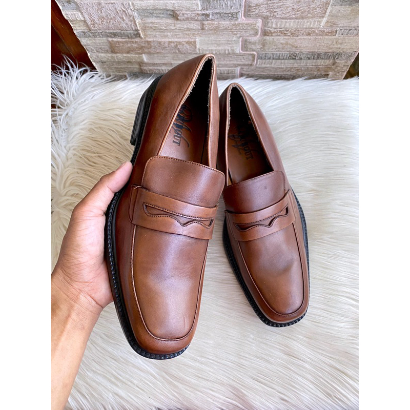 PSPGN.CO | ORIGINAL BRAND WATCHOUT IN BROWN SEPATU PANTOFEL KASUAL PRIA ONLY SIZE 40