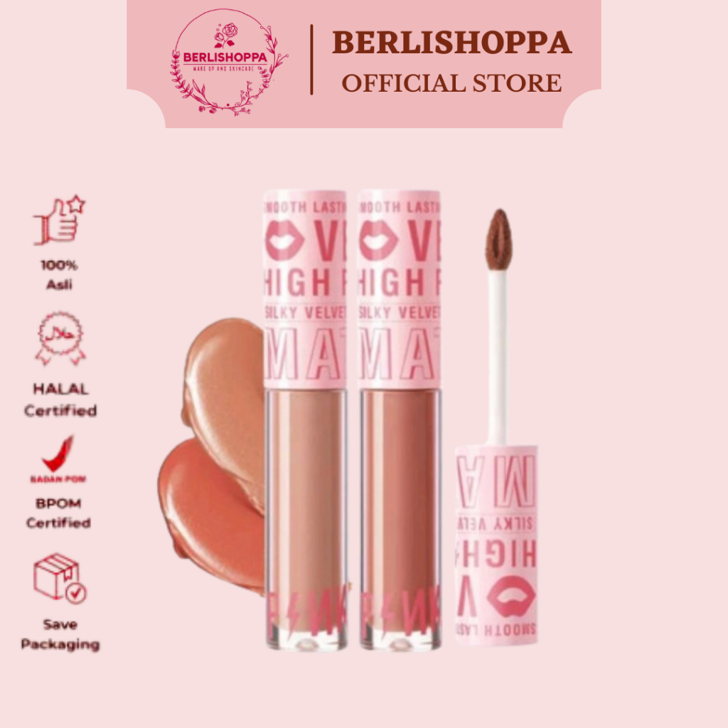 PINKFLASH Silky Velvet Lip Cream Lip Velvet - Waterproof Lasting Velvet Matte Lipstick - PINK FLASH 