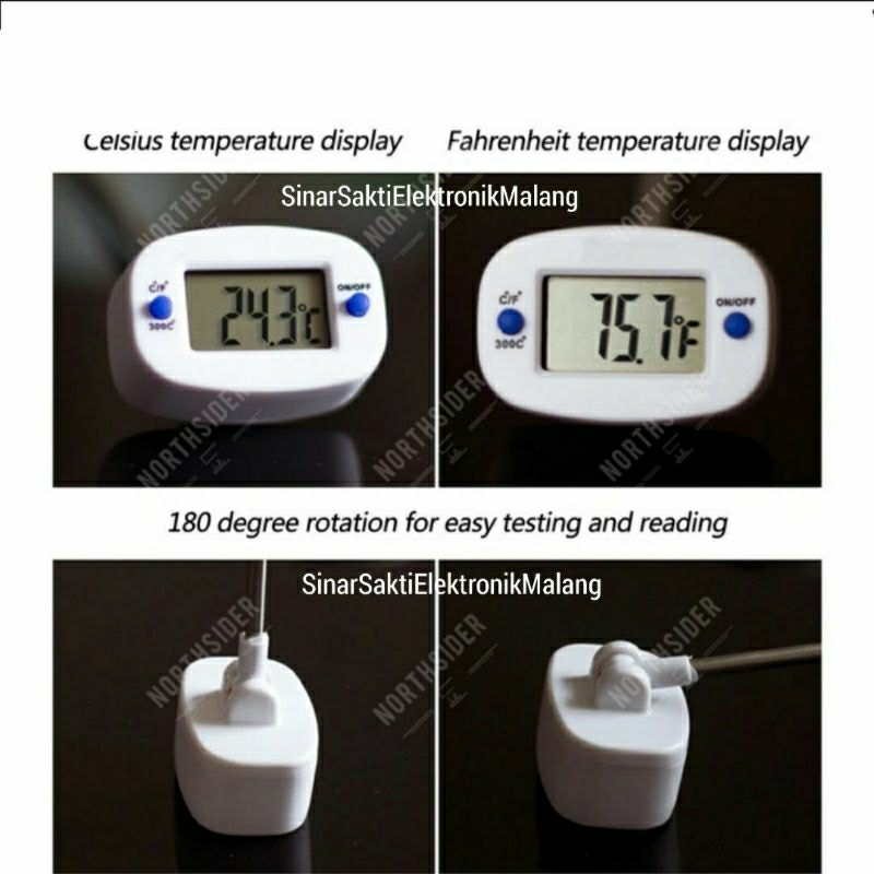 Termometer Masak Digital / Kopi Suhu Air Minyak Bbq Dapur Makanan Minuman