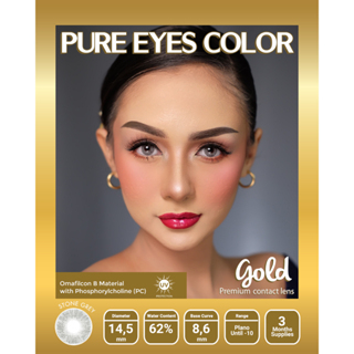 Softlens Warna Pure Eyes Color Gold warna Grey (Stone)