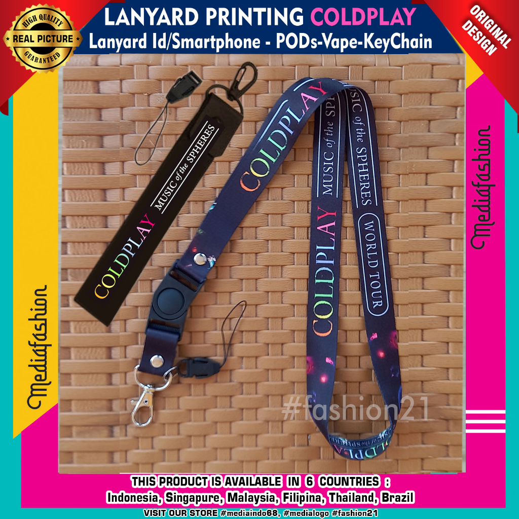 

Lanyard Tali Gantungan ID Card COLDPLAY Free Strap Gantungan HP/Flashdisk