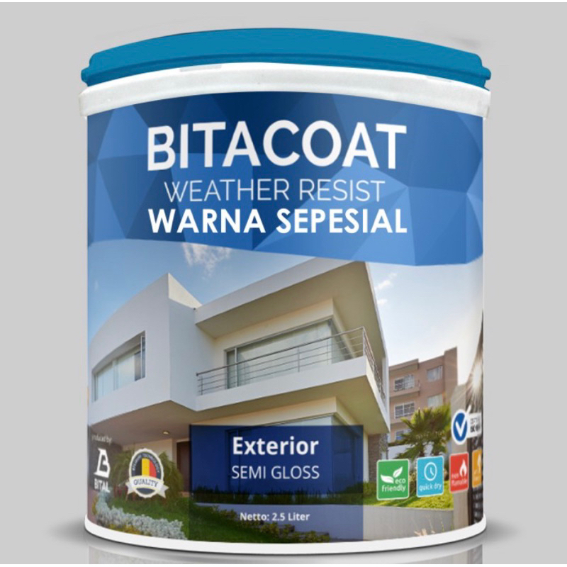 Bitacoat Cat Tembok Eksterior Weather Resist Cat Tinting Eksterior 2.5 Liter
