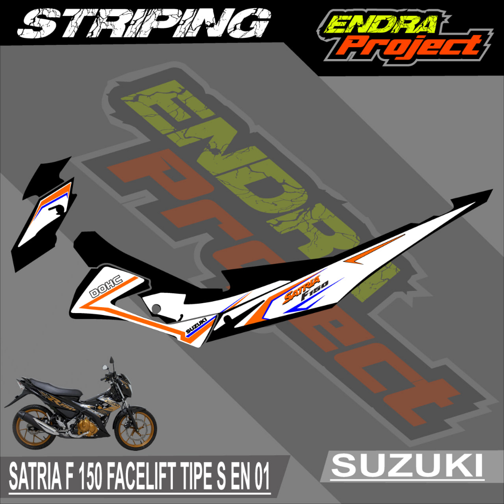 [COD]  SATRIA FU FACELIFT TIPE S striping SATRIA FU FACELIFT TIPE S  motor SUZUKI motor sticker EN01