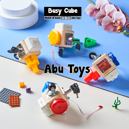 Busy Cube Mainan Anak Edukasi Montessori Sensory Perempuan Laki-laki
