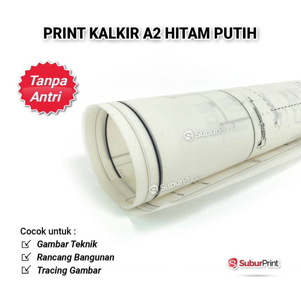 

Print Cetak Ukuran Besar A2 Bahan Kalkir Hitam Putih Maupun Berwarna