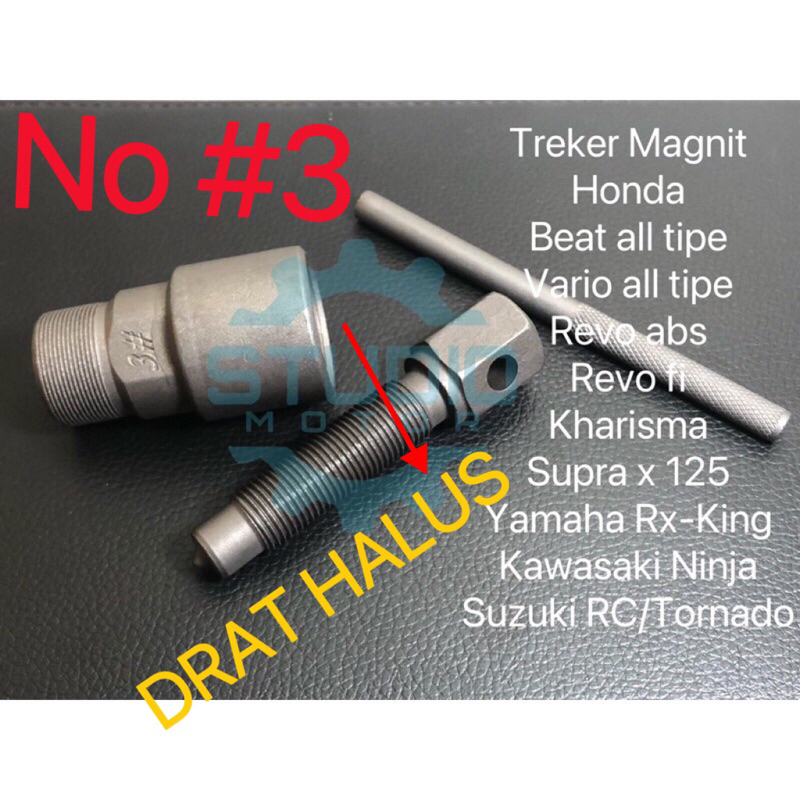 NO #3 TREKER MAGNIT Drat Kasar Kunci Magnet REVO 110 / FI Beat Karbu / Fi Vario All Tipe RXKing Ninja Pilih Para Ahli / Mekanik