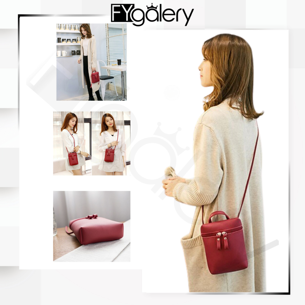 FYGALERY FYG1208 Tas Selempang Perempuan Slingbag Polos Fashion Wanita Sling Bag Korea Murah