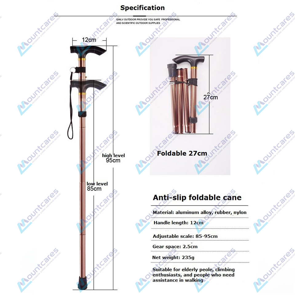 Trekking Tracking Pole Folding Tongkat Jalan Pendaki Lipat