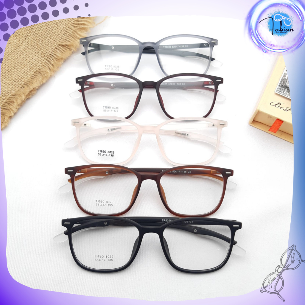 FRAME KACAMATA PRIA WANITA 8025 LENTUR BERBAHAN KARET