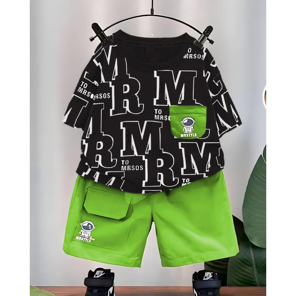 SETELAN BAJU KAOS DAN CELANA PENDEK ANAK LAKI LAKI USIA 1-5 TAHUN MOTIF MR SPACMAN TERBARU/ FASHION OUTFID PAKAIAN BAYI KEKINIAN KEREN DAN TERPOPULER