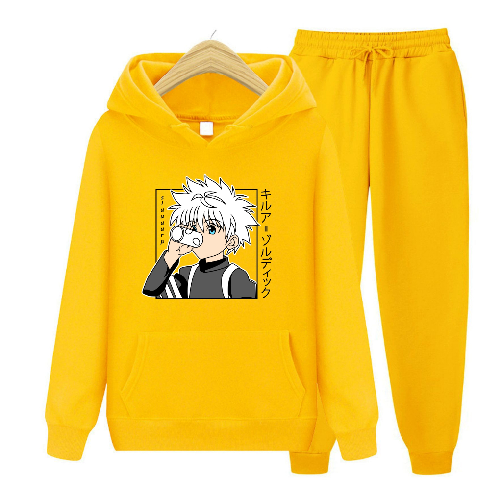 FenishaStore ANIME KILLUA X HUNTER Sweater Hoodie Atasan Dan Setelan Anak Usia 4-13Tahun Bisa Bayar Ditempat COD