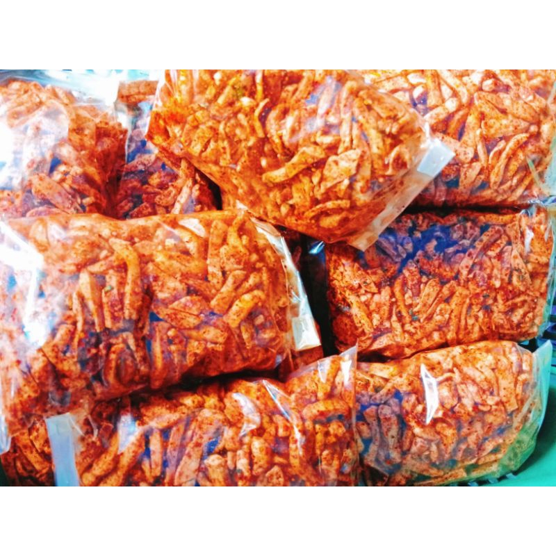 

basreng ekstra pedas pake cabe asli aroma daun jeruk berat 1kg