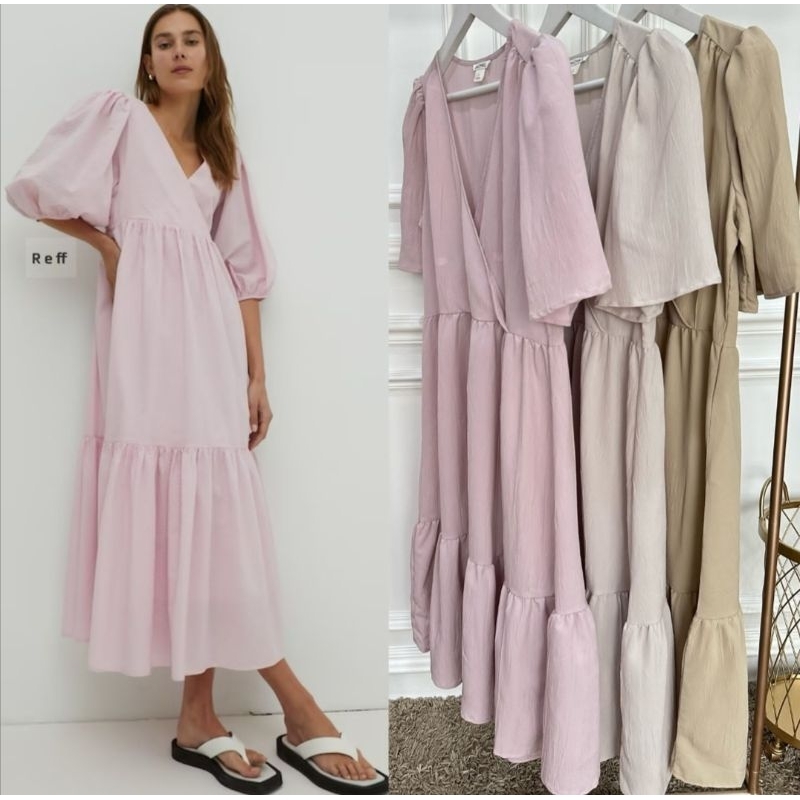 Monkl midi wrap dress