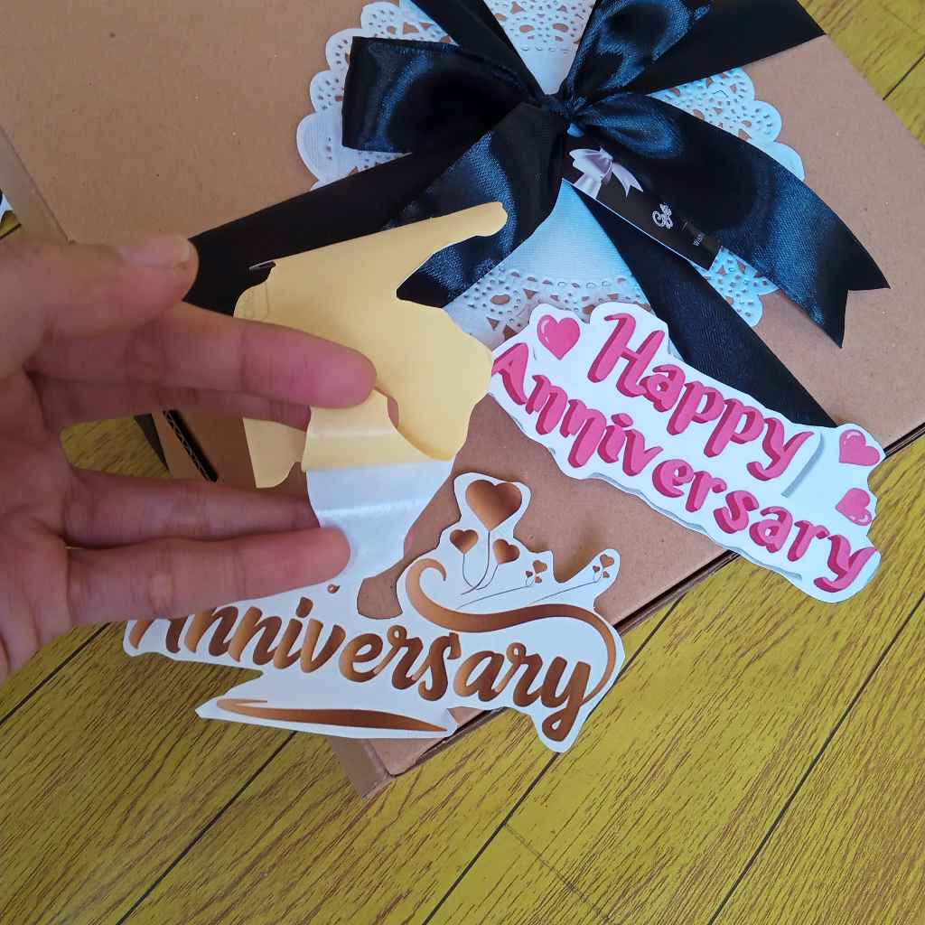 Stiker Anniversary Tambahan Hiasan Hampers Khusus Hampers BbynBoo