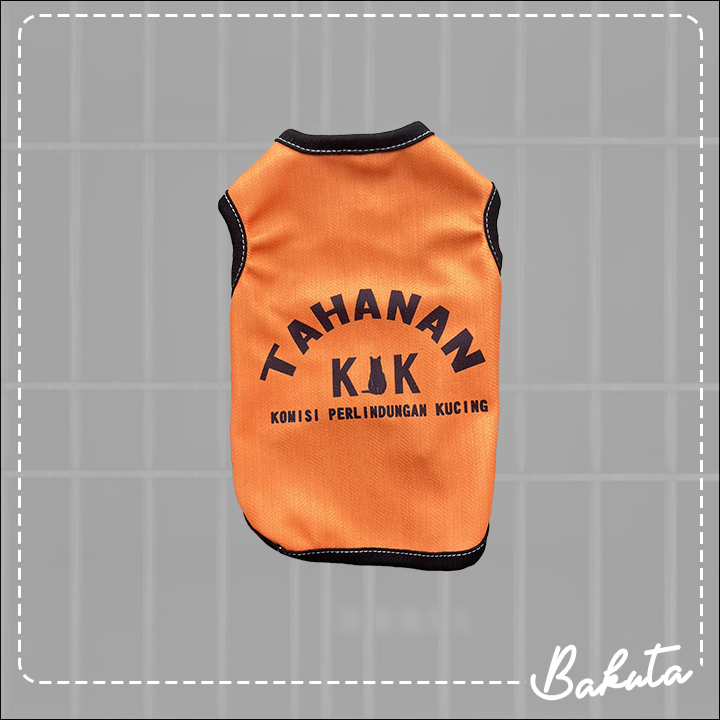 Baju Kucing Tank Edisi Tahanan Tank Lucu Untuk Kucing dan anjing / Baju Kucing Termurah Size XS-XXL / Baju Kucing Tangerang!