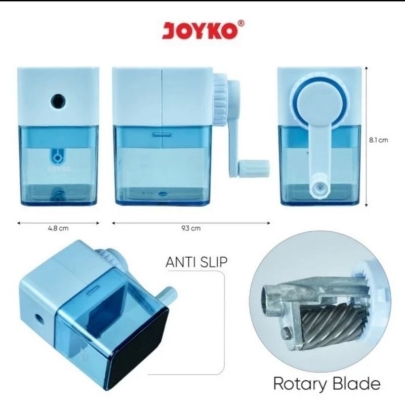 Sharpener Anti Slip JOYKO A156  Serutan Putar / Rautan Pensil A 156