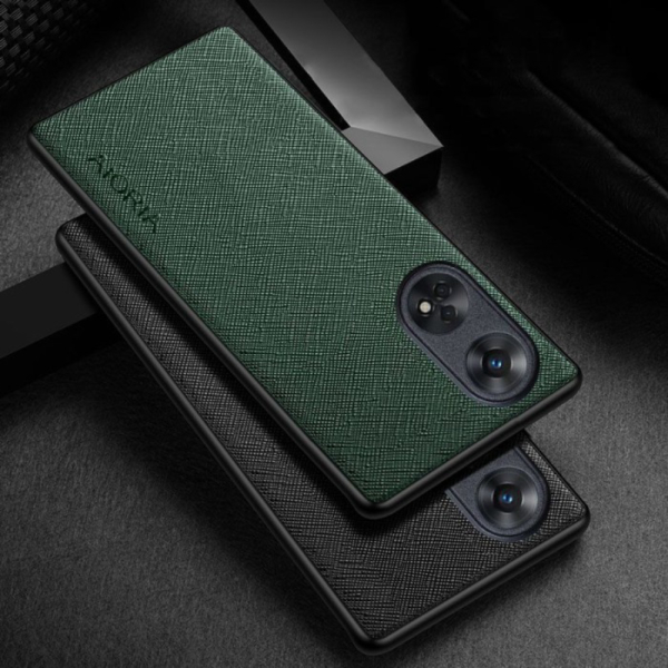 Unik OPPO RENO 8T 4G SOFT CASE CANVAS CROSS PATTERN CASE - BLACK Limited