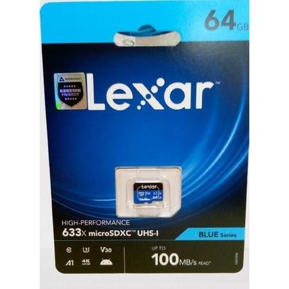 Lexar High Performance 633x Micro SD Card 64Gb 100MBps