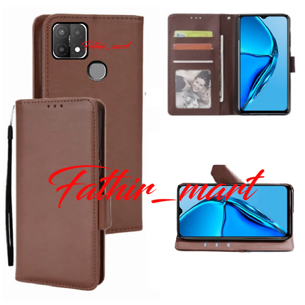 Case Dompet Hp OPPO A15  OPPO A15S Case Leather Flip case Cover Kulit hp Casing Dompet hp
