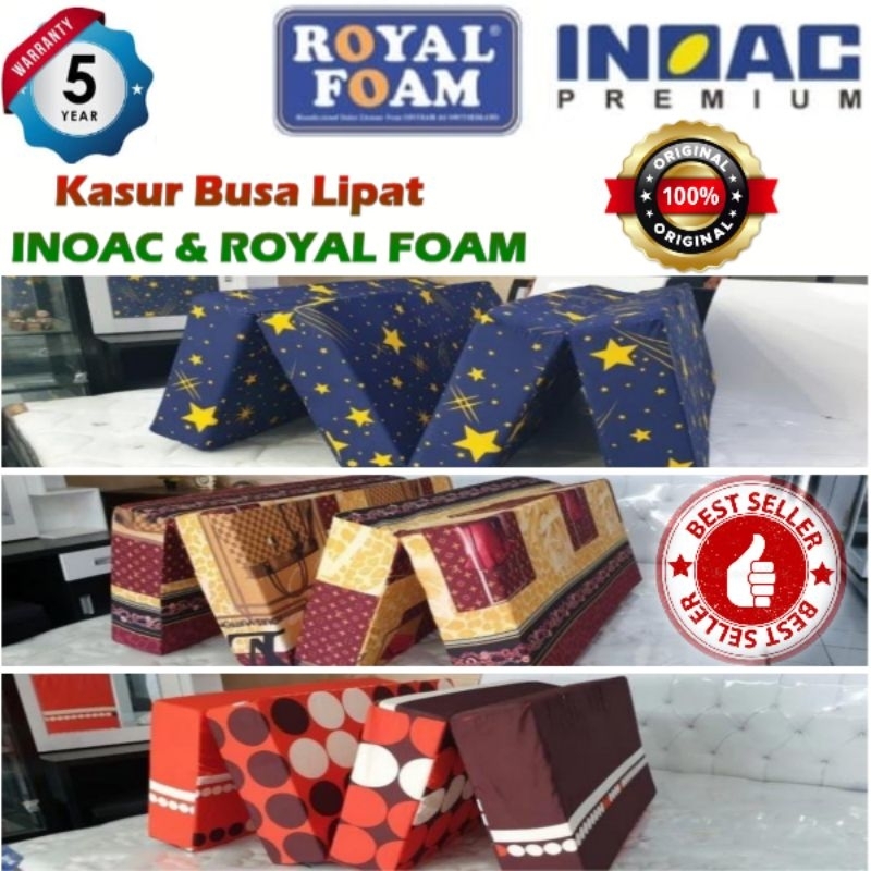 Kasur Busa Lipat INOAC &amp; ROYAL FOAM (Tebal 15cm) Bergaransi 5 Tahun