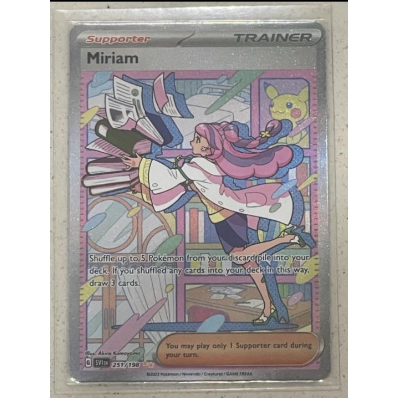Pokemon card/ kartu pokemon trainer / Pokemon Card Miriam SAR scarlet violet english version