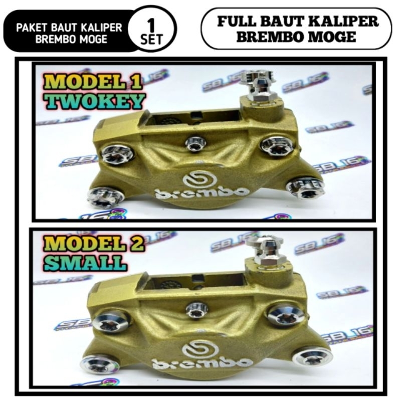 PAKET BAUT TITANIUM KALIPER  BREMBO 2P ORIGINAL (MOGE)