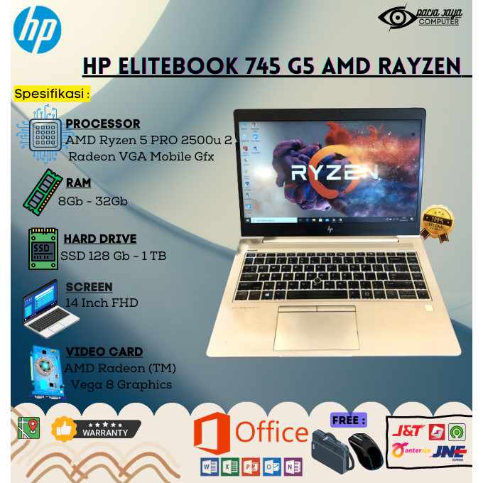 Laptop Rendering HP Elitebook / Probook Core i5 i7 RAM 16Gb SSD 512Gb BERGARANSI