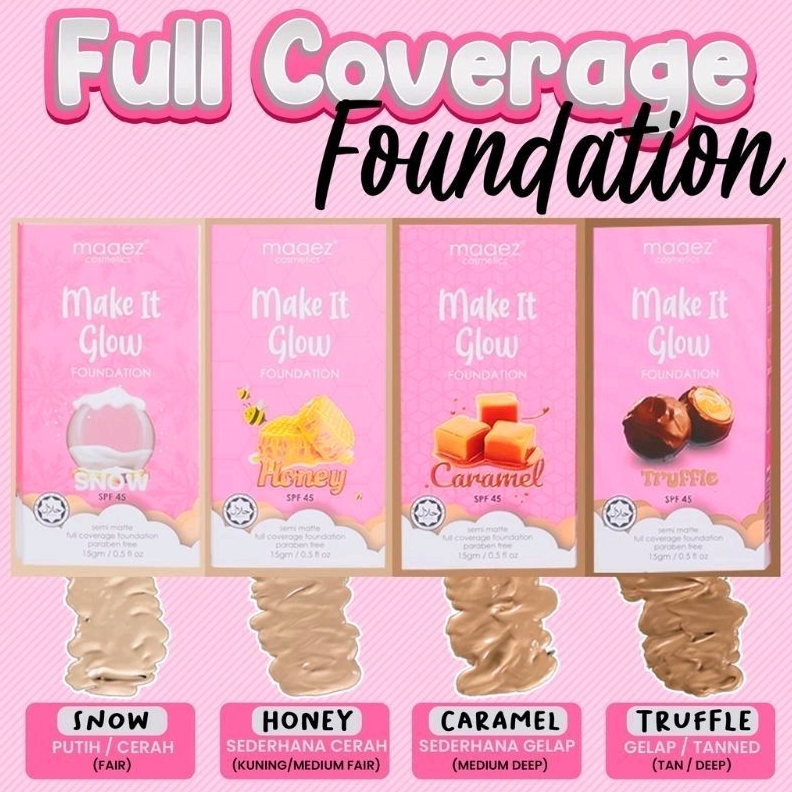 Maaez Foundation Make It Glow by Maaez Cosmetics 30G