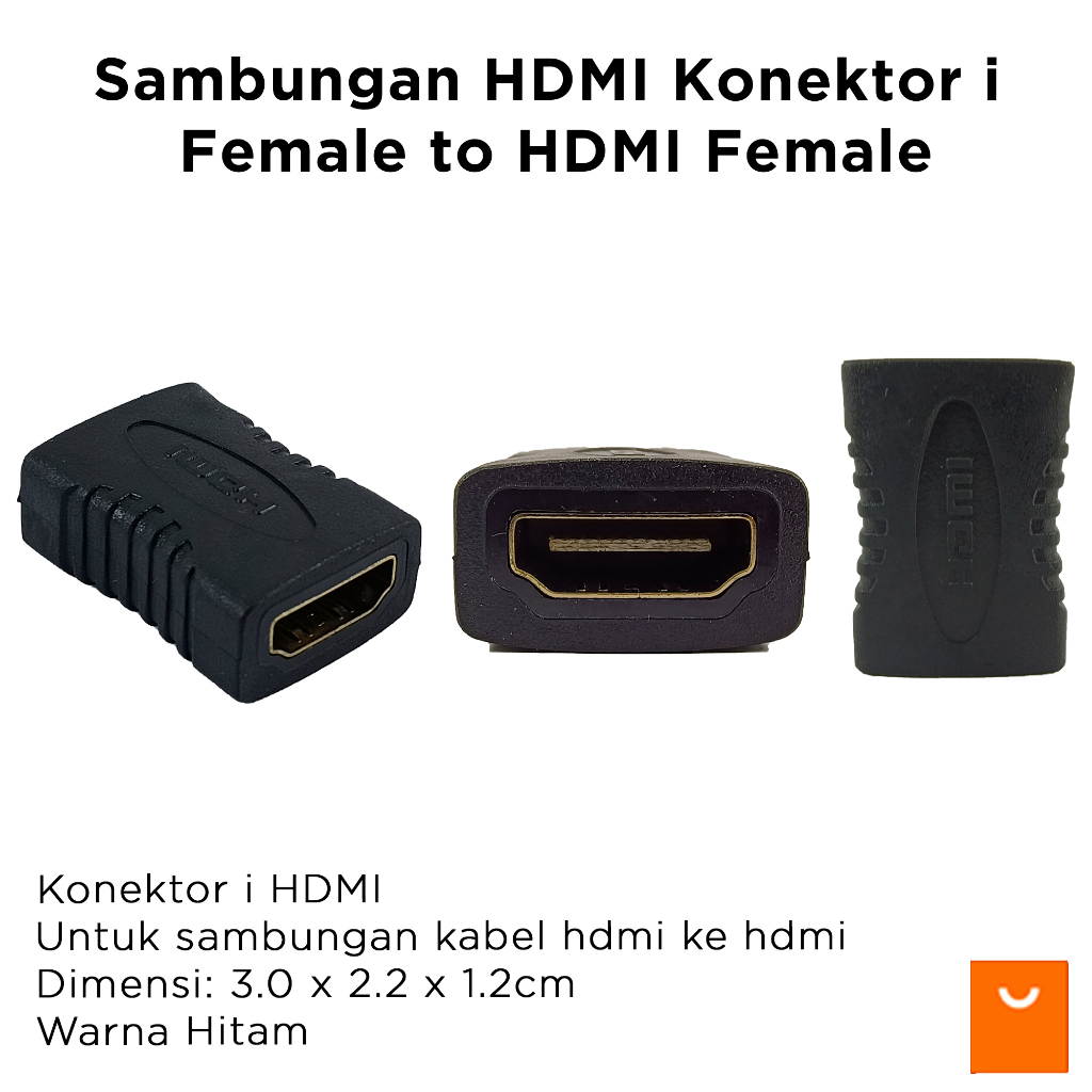 Sambungan HDMI Konektor i Female to HDMI Female