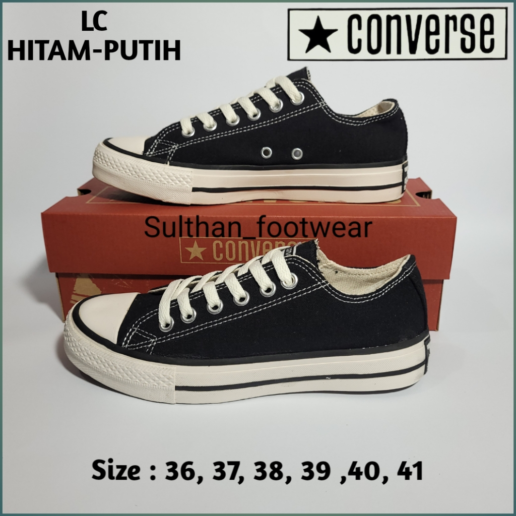 Sepatu Sneaker Sepatu Converse All Star Hitam Putih Pendek
