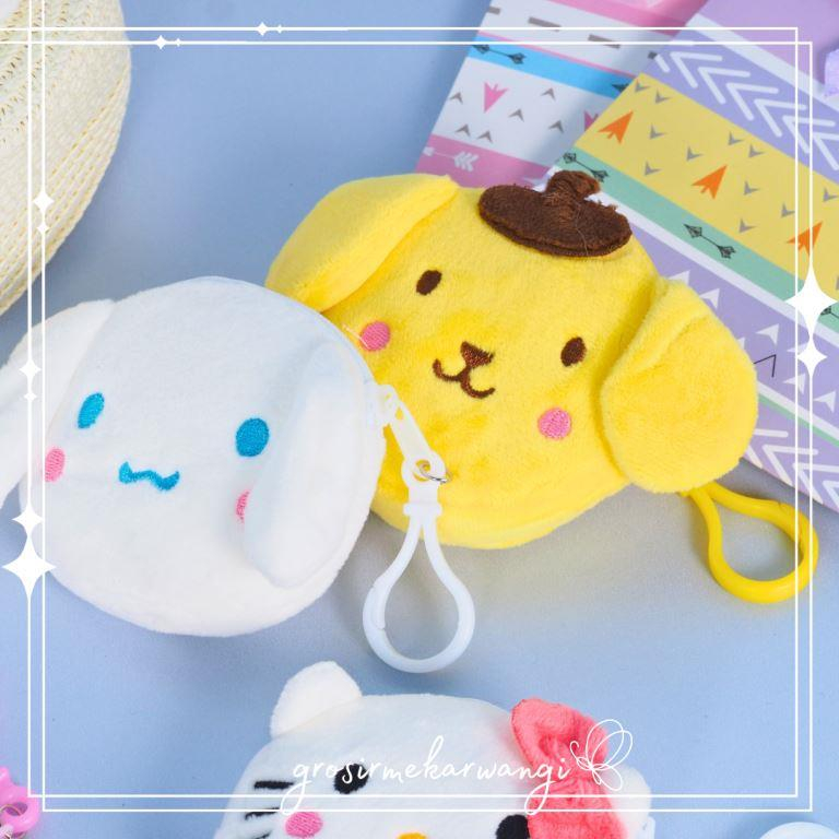 Dompet Karakter Sanrio Boneka Gantungan Dompet Koin Plushy Pouch Souvenir